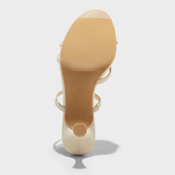 Wild Fable - Women's Brodie Charm Strappy Heels with Memory Foa Ivory - Picture 4 of 4